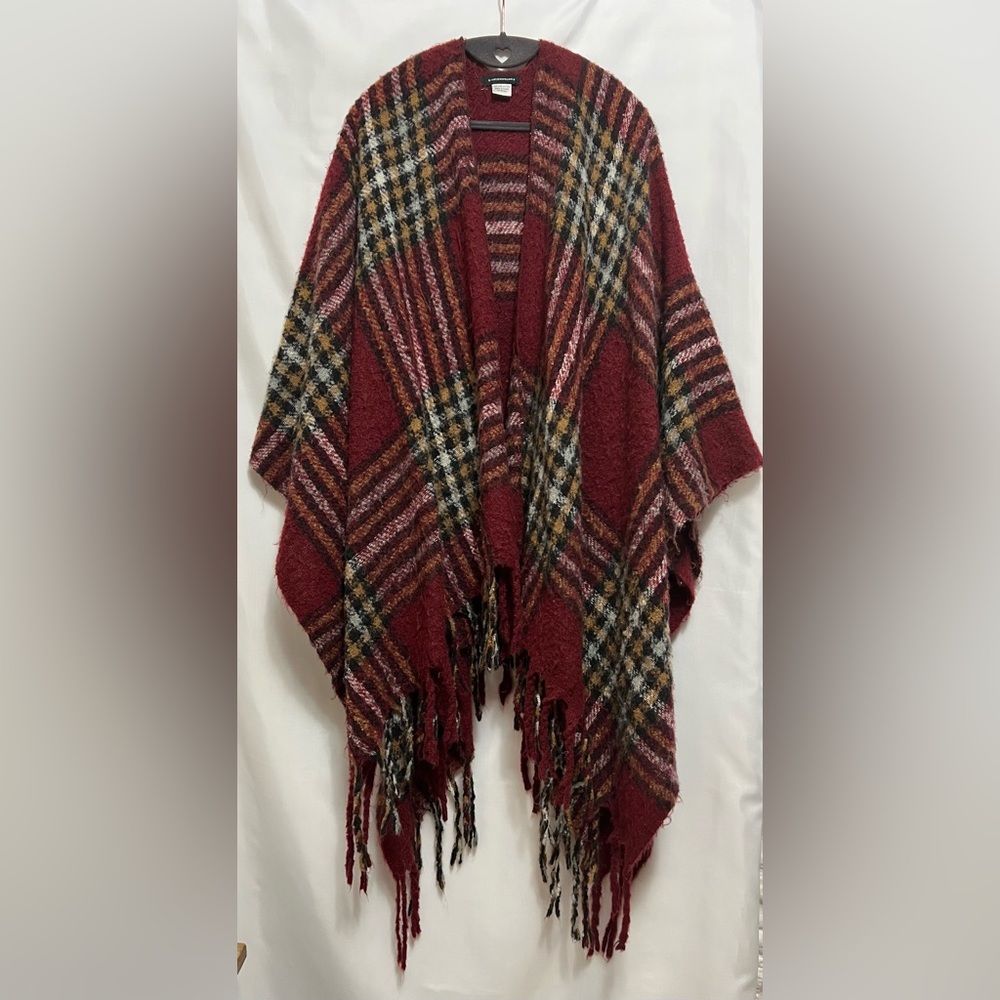 Anthropologie Plaid Poncho
